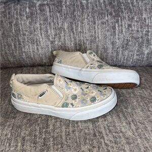 Vans Beige Floral Slip On  Sz 13 Asher Desert Floral Rainy Day